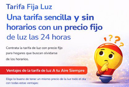 Tarifa A Tu Aire Luz Siempre de TotalEnergies