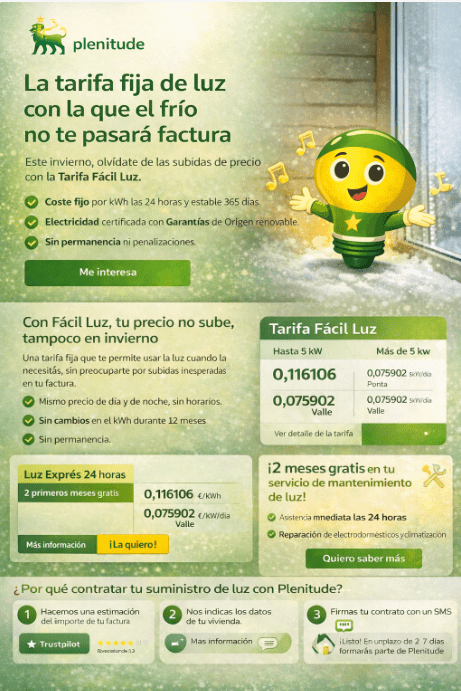 Tarifa Fácil Luz plenitude
