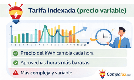 Tarifa con discriminación horaria (dos o tres periodos punta/valle)